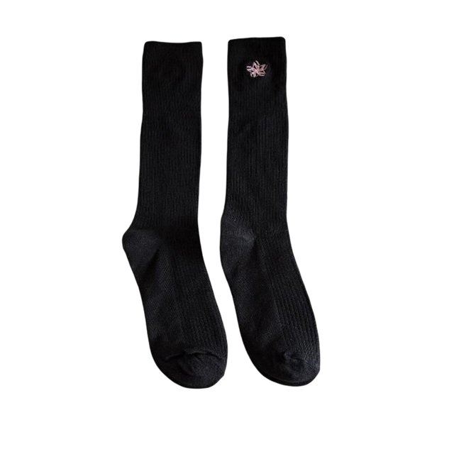 Guardurnaity 1 par de calcetines de punto de estilo japonés para niña, calcetines transpirables universales de temporada, calcetín bonito, Medias Negro Tipo 1