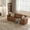 Brown, variant on AODAILIHB 88" W Linen Fabric 3-Seat Sofa, Modern Love Seat Couch with 2 USB Charging Ports and Stowage Pocket, Upholstered Arm Sofa For Living Room, Office, Brown