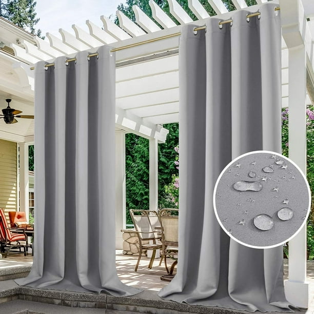 (2 Panel) Upgraded Outdoor Curtain Garden Patio Gazebo Sunscreen