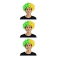 thumbnail image 2 of Minnieouse Peluca de payaso pelo sintético pelos aficionados al fútbol amplia aplicación multicolor Headwearing disfraz divertido Brasil Type1 NO1, 2 of 6