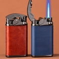 thumbnail image 2 of Encendedor a prueba de viento de butano para hombres | Recargable con inyección directa y brazo oscilante | Regalo de ignición al aire libre de alta gama | Metal duradero, fácil de usar | Ideal para, 2 of 9