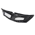 thumbnail image 6 of Ikon Motorsports Front Upper Grille Compatible with 2008-2010 Subaru Impreza WRX Hatchback 4DR Only OE Style Matte Black W/ Silver ABS Plastic Replacement Front Bumper Hood Grill 1PC, 6 of 8