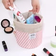 thumbnail image 4 of Drawstring Makeup Bag Portable Travel Storage Bag Cosmetic Organizer for Women, 4 of 9