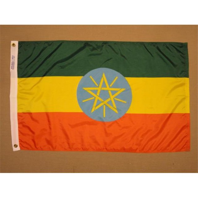 Annin Flagmakers 192546 Drapeau Éthiopien Nyl-Glo 4 Pi X 6 Pi