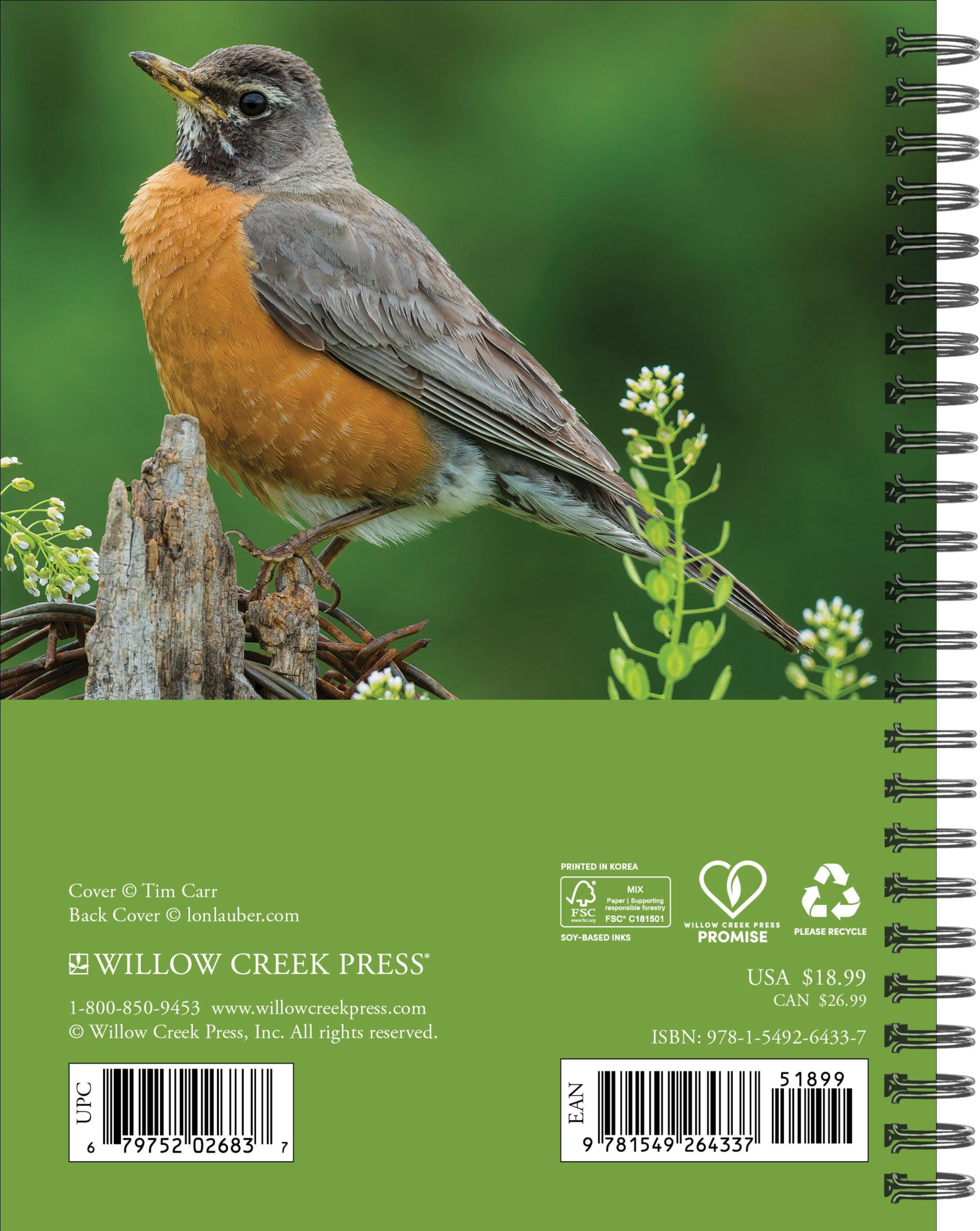 Willow Creek Press, Backyard Birds 2027 Engagement Calendar