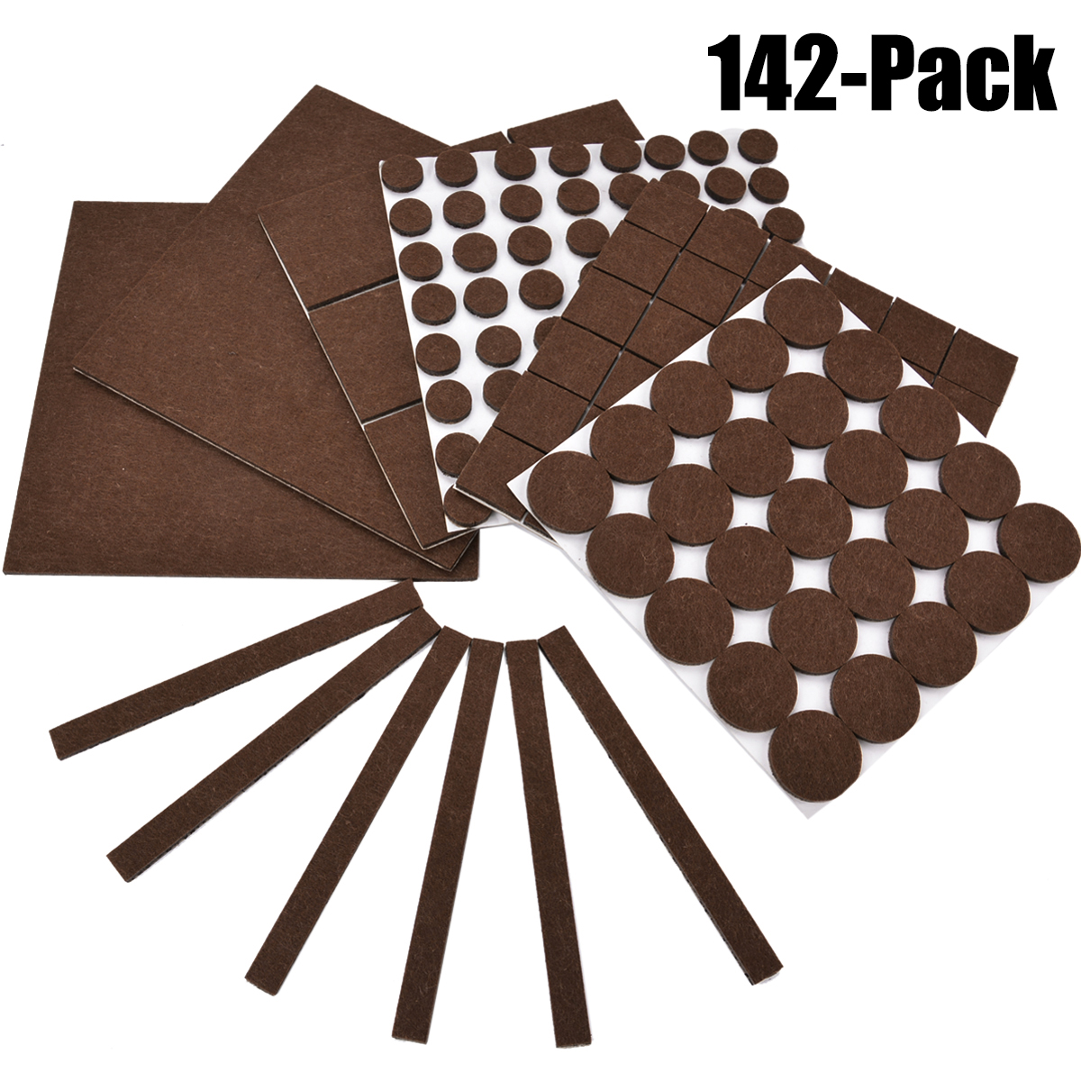 142Piece Self Adhesive Heavy Duty Felt Pads for Hard Surfaces