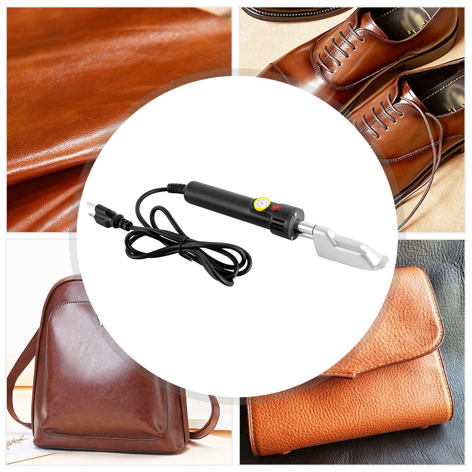 DENEST Corded Mini Leather Iron 120W Leather Clothes Shoes Mini Iron Adjustable 50-350℃