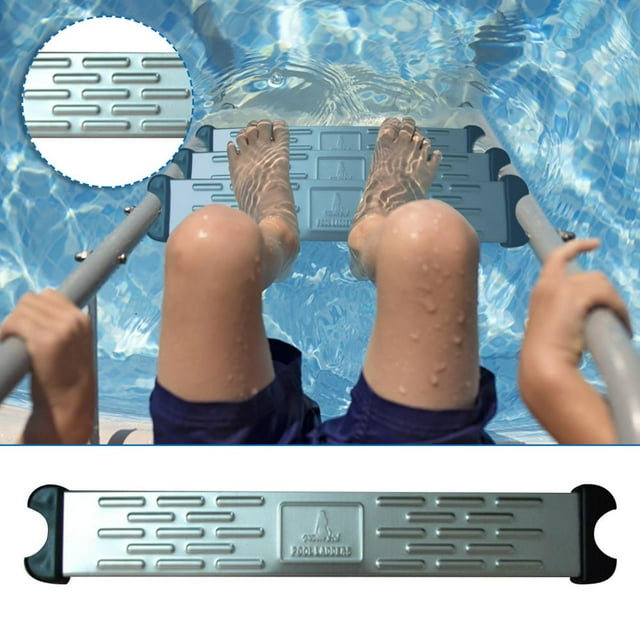 Feltree Swimming Pool Stainless Steel Anti-skid Ladder Steps Replacement Pedal Accessories White
