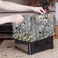 thumbnail image 5 of TSOVTHRID Daisy Butterfly Wood Print Toaster Cover for 2 Slice Dust-proof Bread Oven Protector Waterproof Kitchen Small Appliance Cover Home Kitchen Accessories Decor, 5 of 8