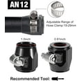 thumbnail image 7 of 6AN Hose Finisher Clamp Aluminium Black for Stainless Braided Hoses,Rubber Hoses end Finisher, 7 of 7