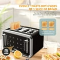 thumbnail image 7 of Gevi 4 Slice Toaster LED Digital Touchscreen Extra-Wide Slots Black + Silver, 7 of 7