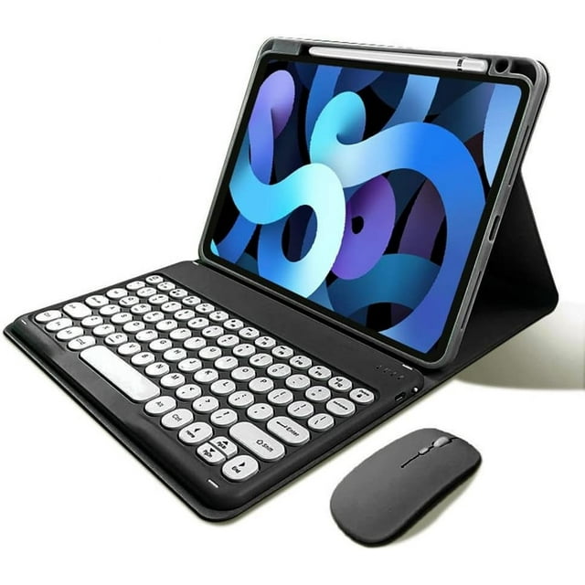 Mouse Keyboard Case for iPad 10.2" 9th/8th/7th Gen, Wireless Detachable Bluetooth Keyboard for iPad Air 3 (3rd Gen)/iPad Pro 10.5" Case