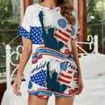 thumbnail image 2 of 4th of July Print Women'S Pajamas Set Summer Sleepwear Sets 2 Piece Lounge Set, 2 of 7