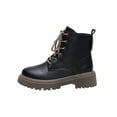 thumbnail image 2 of Busydd Womens Booties Fashion Zipper Lace up Womens Winter Boots Casual Round Toe Chunky Heel Women Footwear 9, 2 of 9