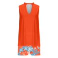 thumbnail image 5 of Aueoeo Women Two Piece Outfits Short Set Summer Hawaii Sweatsuit Beach Outfits Sleeveless Tunic Top and Printed Shorts Loungewear Set, 5 of 5