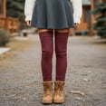 thumbnail image 3 of allydrew Winter Knit Over the Knee Thigh High Boot Socks, Wine Red, 3 of 4