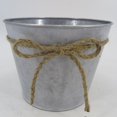 thumbnail image 1 of Bucket Shape With Brown Rope Ribbon Planter, 1 of 1
