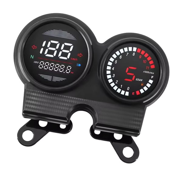 High Precisions Digital Motorcycle Speedometer Odometer Oil Gauge Real Time Tracking All Weathers Use