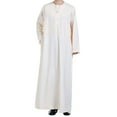 thumbnail image 6 of JXMVOJ Men's Muslim Clothes Durable Kaftan Robe Dubai Long Gown Ethnic Clothes, 6 of 9