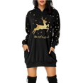 thumbnail image 1 of 2020 Nouvelle Robe de Noël pour Femmes Mode Sac à Capuche de Noël avec Poche Imprimée, 1 of 2