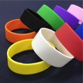 thumbnail image 5 of GOGO 10 PCS Wide Silicone Wristbands Rubber Bracelets, Party Favors-NOCTILUCOUS, 5 of 7