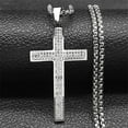 thumbnail image 6 of Trendy Cross Rhinestone Pendant Necklace For Women Men 14K Yellow Gold Religion Catholic Chain Jewelry Gifts, 6 of 8