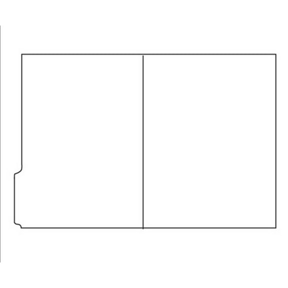 Printable R-Tab File Folder (8.5"x12") 1UP D-Cut 12"x18" Wh 100lb Paper-100 Shts
