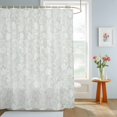 thumbnail image 4 of Sage Green Florals Shower Curtains for Bathroom, Abstract Damask Flowers European Style Waterproof Fabric Shower Curtain, Decorative Bathroom Curtain for Bathtub, 72"x72", No Hooks Included, 4 of 9