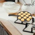 thumbnail image 4 of NISHUNA 1pc Takoyaki Baking Pan Durable Takoyaki Mold Quail Egg Baking Tray (Black), 4 of 6
