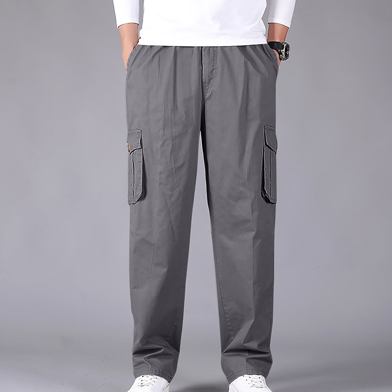 【EZKATON】★男女兼用★24SS ONE TUCK BIG POCKET CARGO PANTS Xysaqa Men's Cargo Pants - Men Big & Tall Casual Relaxed