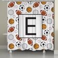 thumbnail image 5 of Laural Home  Sports Monogram Shower Curtain Multi, 5 of 5