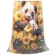 thumbnail image 2 of Balery Cute Panda Sunflower Manta de Felpa Suave y Acogedora – Cobija de Franela Aterciopelada para Cama, Lavable y Cálida para Sofá, Mascotas, Transpirable-40"x30", 2 of 7