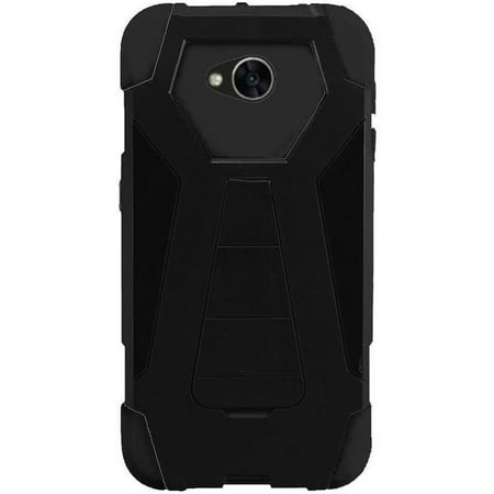 Turbo Rubber - For LG Fiesta / X Charge / X Power 2 Turbo Layer HYBRID KICKSTAND Rubber Case Phone Cover