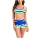 thumbnail image 1 of Traje de baño con pantalones bóxer divididos ahuecados con estampado de color degradado multicolor a la moda para mujer Fridja nalpqowj50516, 1 of 8
