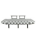 thumbnail image 3 of Oriental Futon Couch, Traditional Moroccan Pattern on Dotted Background Vintage Eastern Design, Daybed with Metal Frame Upholstered Sofa for Living Dorm, Loveseat, Grey Black and White, by Ambesonne, 3 of 4