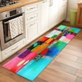 thumbnail image 2 of 2'x6' Rug Runners for Hallways Kitchen, Colorful Oil Painted Non Slip Entryway Beside Floor Carpet Runner, Modern Abstract Art Vintage Washable Laundry Room Bedroom Throw Rugs Mat for Family Pet, 2 of 8