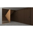 thumbnail image 4 of Invisible Solid Hidden Door with Handle | Planum 0010 Noce with Black Hidden Frame 30" x 80" Left-hand Inswing Black Frame | Concealed Hinges Lock Handle | Modern Frameless Doors, 4 of 6