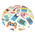 thumbnail image 3 of Kll 48" Christmas Tree Skirt Playing Video Games Xmas Tree Skirts Mat For New Year Xmas Holiday Party Indoor Outdoor Home Decoration, 3 of 9