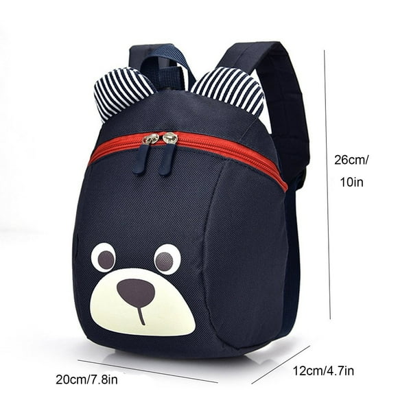 cute Bear Small Toddler Backpack With Leash children Kids Backpack Bag for Boy girl (dark blue)