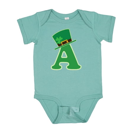 

Inktastic Irish St Patricks Day Letter a Monogram Boys or Girls Baby Bodysuit