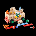thumbnail image 4 of jiaping Kids Wooden Truck Tool Set Learning Role Play Workbench Pretend Play for Problem, 4 of 8