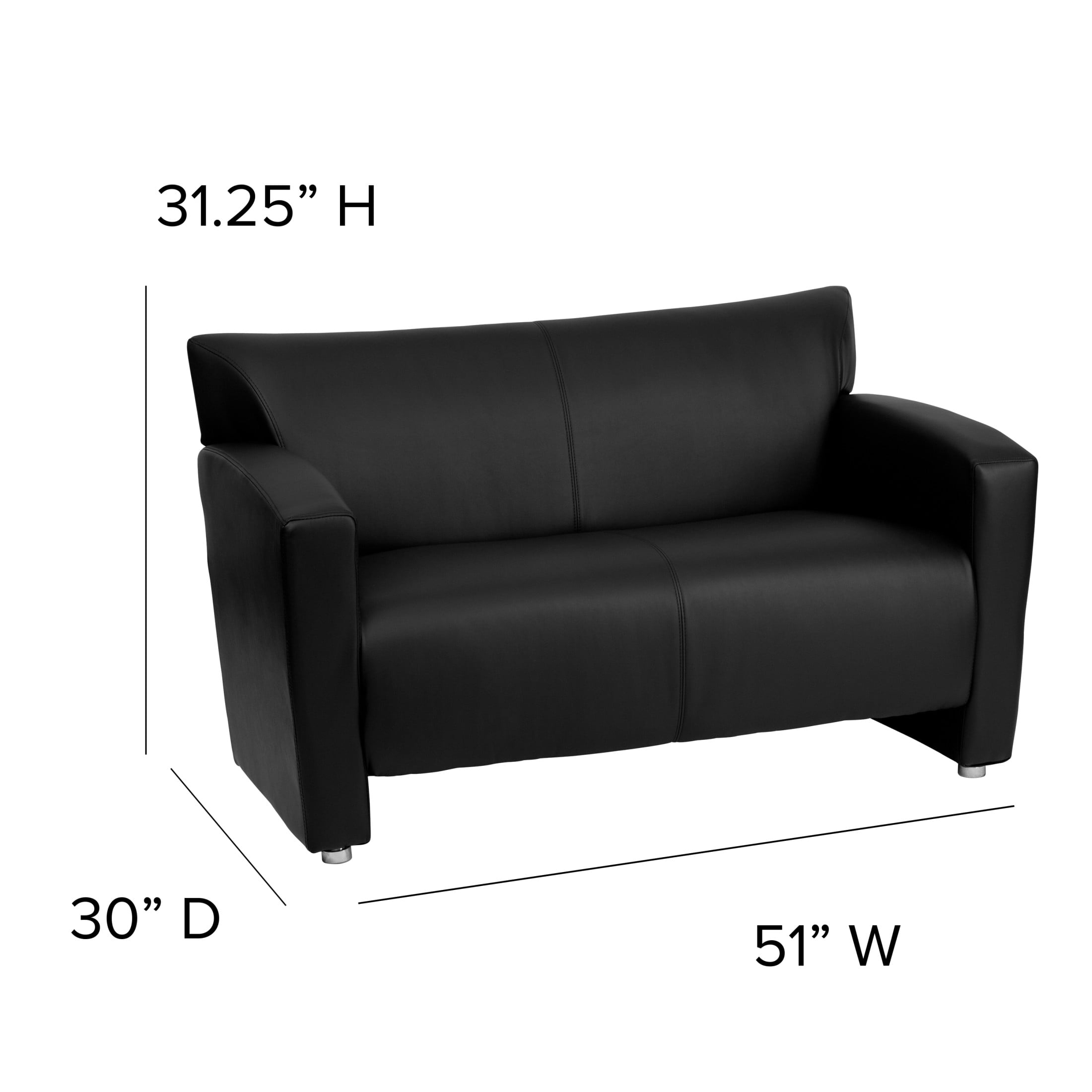Flash Furniture HERCULES Majesty Series Black LeatherSoft Loveseat