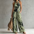 thumbnail image 4 of Sunnin Halter Neck Floral Jumpsuit with Pockets Wide Leg Sleeveless Casual Summer Wear, 4 of 6
