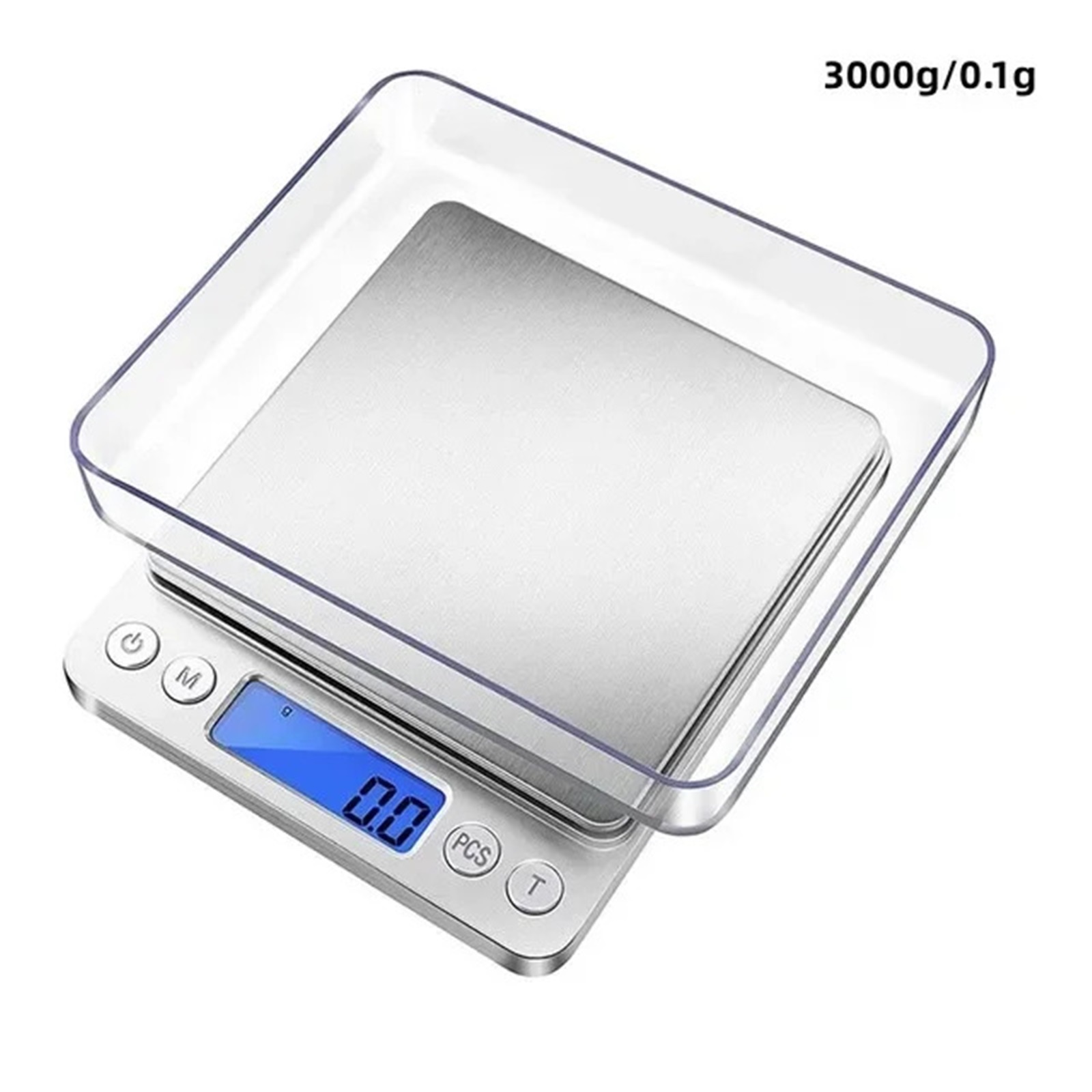 Digital Kitchen Scale Pocket Stainless Steel Electronic Balance 0.1/3000g Weigh Scales ,Precise Weight