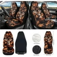 thumbnail image 2 of Jeiento Deer Camo Hunting 12 Pcs Front Car Seat Cover Set with Steering Wheel Cover Seat Belt Pads Armrest Cover Coaster Trash Bag Air Vent Storage Bag Rearview Mirror Cover Keychain Auto Accessory, 2 of 7