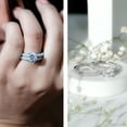 thumbnail image 3 of Rosec Jewels Lab Diamond Wedding Ring Set for Women - 2 Carat Engagement Ring with Band (EF-VS Grade), 925 Sterling Silver, US 4.00, 3 of 9