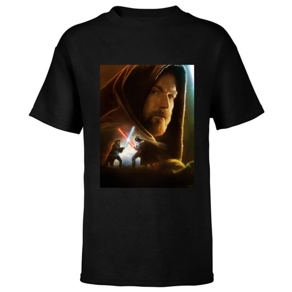 Star Wars Obi-Wan Kenobi Darth Vader Showdown - Short Sleeve T-Shirt for Kids - Customized-Black