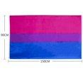 thumbnail image 2 of 3x5 Ft Double Stitched Bisexual Flag Pride Banner Gay Lesbian LGBT Canvas Header, 2 of 5
