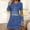 Blue, variant on FDGIU Women's Christmas Sleep Dress, Long Sleeve Comfy Soft Nightie, Round Neck Tshirt Dress Casual House Dress
