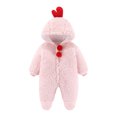 thumbnail image 2 of Herrnalise Newborn Baby Fleece Footie Snowsuit Winter Cartoon Warm Hooded Romper Jumpsuit Outfits For Girls Boys, 2 of 6